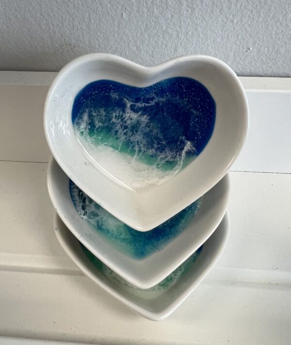 Ocean mini heart trinket dish - Image 2